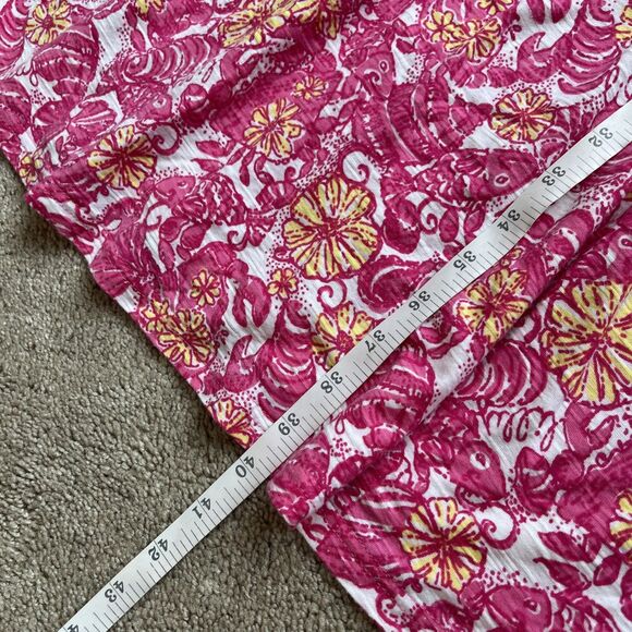 Lilly Pulitzer Dress XL Kori Fish Pink Chum Bucket Defined Waist Tank Preppy - Picture 6 of 8